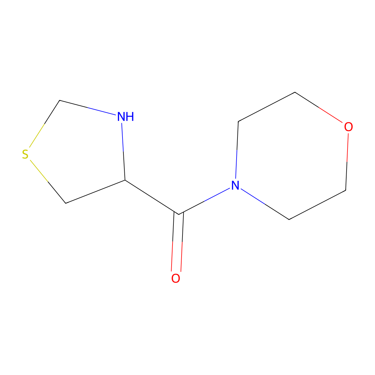 4-(1,3-Thiazolidine-4-carbonyl)morpholine molecular structure, CAS 1078791-22-6