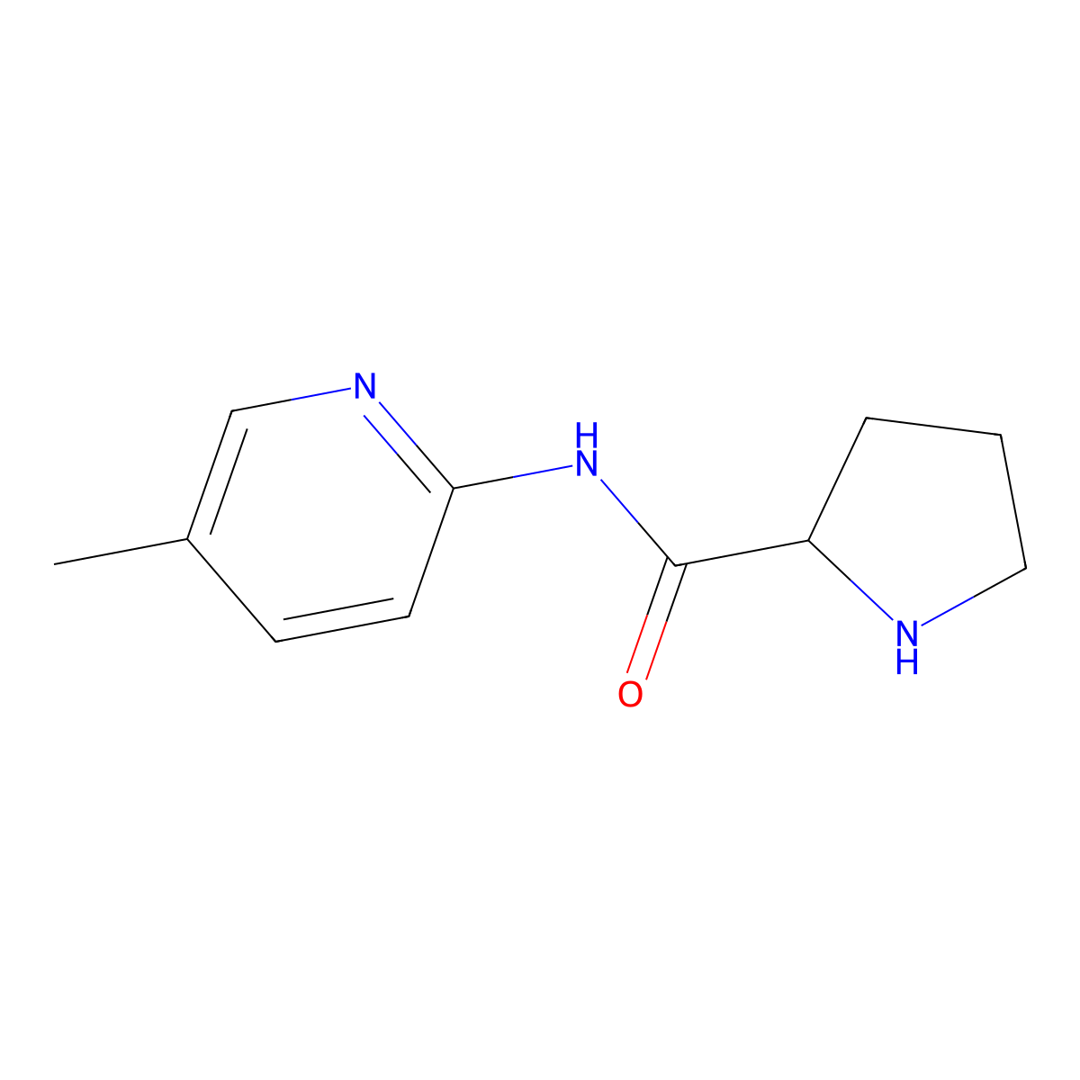 N-(5-Methylpyridin-2-YL)pyrrolidine-2-carboxamide molecular structure, CAS 1078791-23-7