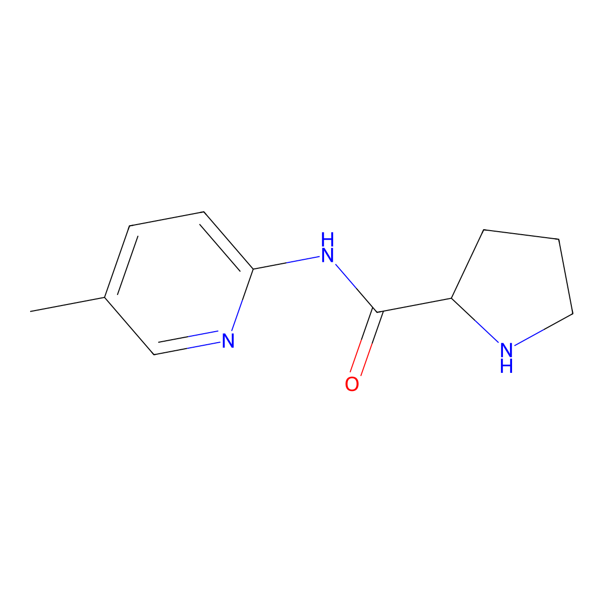 N-(5-Methylpyridin-2-YL)pyrrolidine-2-carboxamide molecular structure, CAS 1078791-23-7