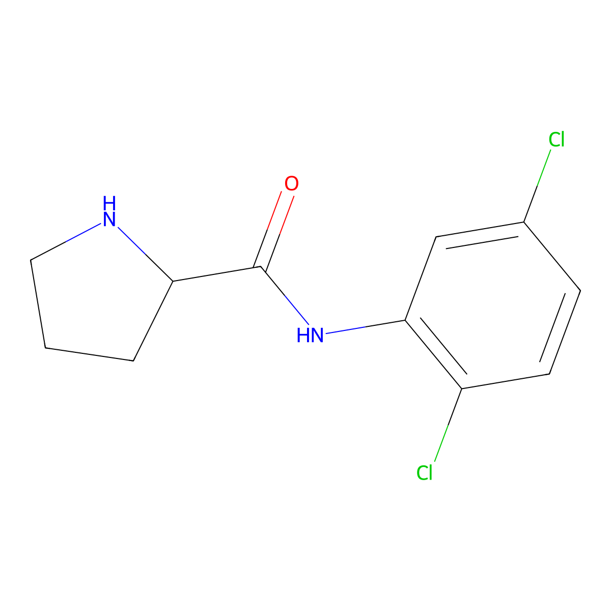 N-(2,5-Dichlorophenyl)pyrrolidine-2-carboxamide molecular structure, CAS 1078791-27-1