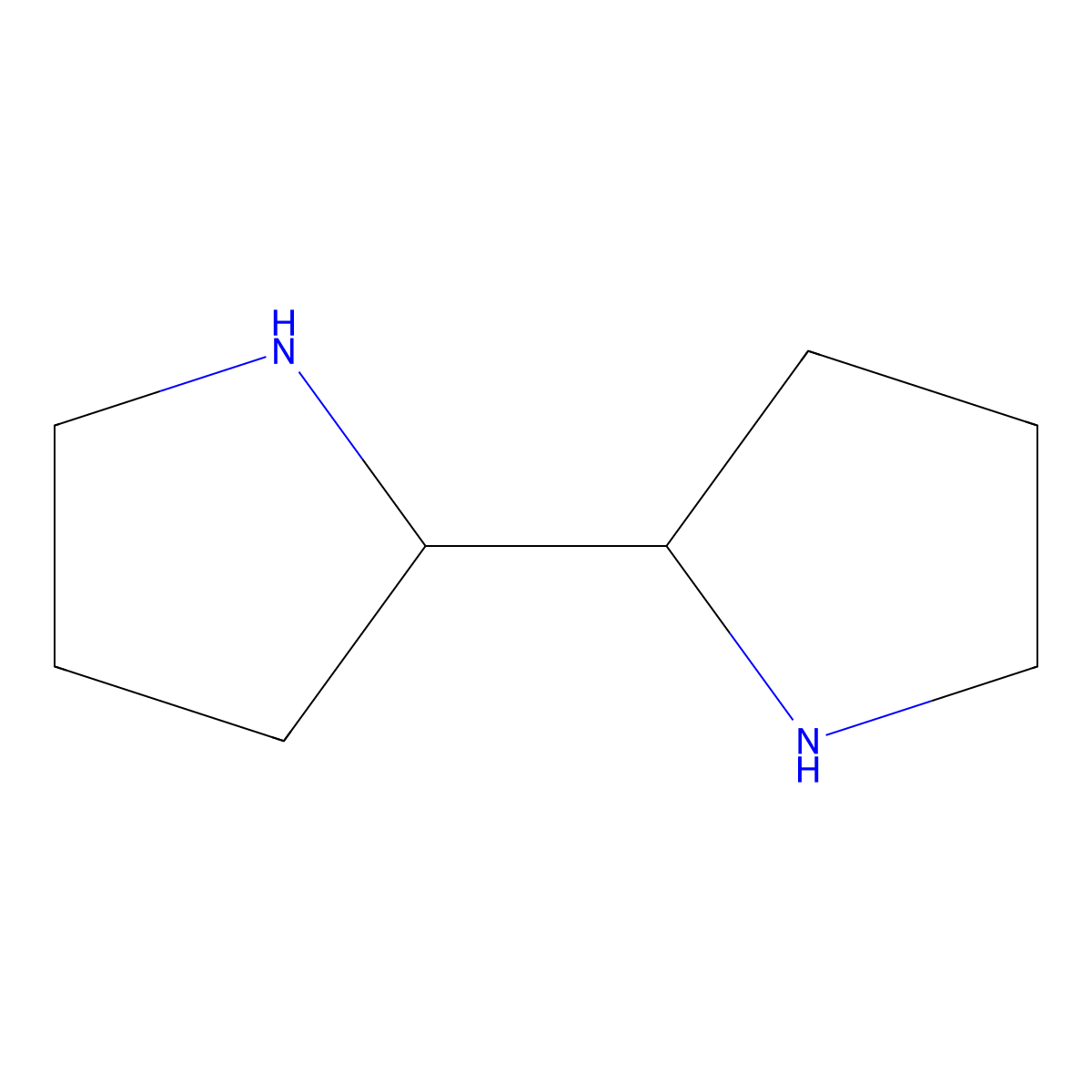 2,2'-Bipyrrolidine molecular structure, CAS 107886-22-6