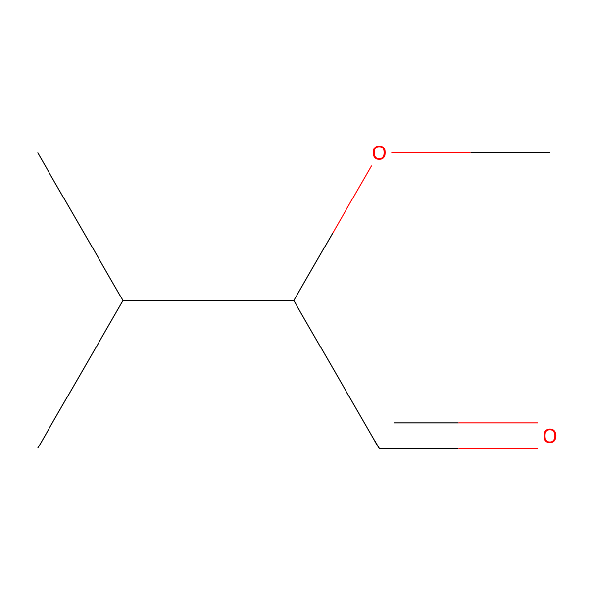2-Methoxy-3-methylbutanal molecular structure, CAS 107889-83-8