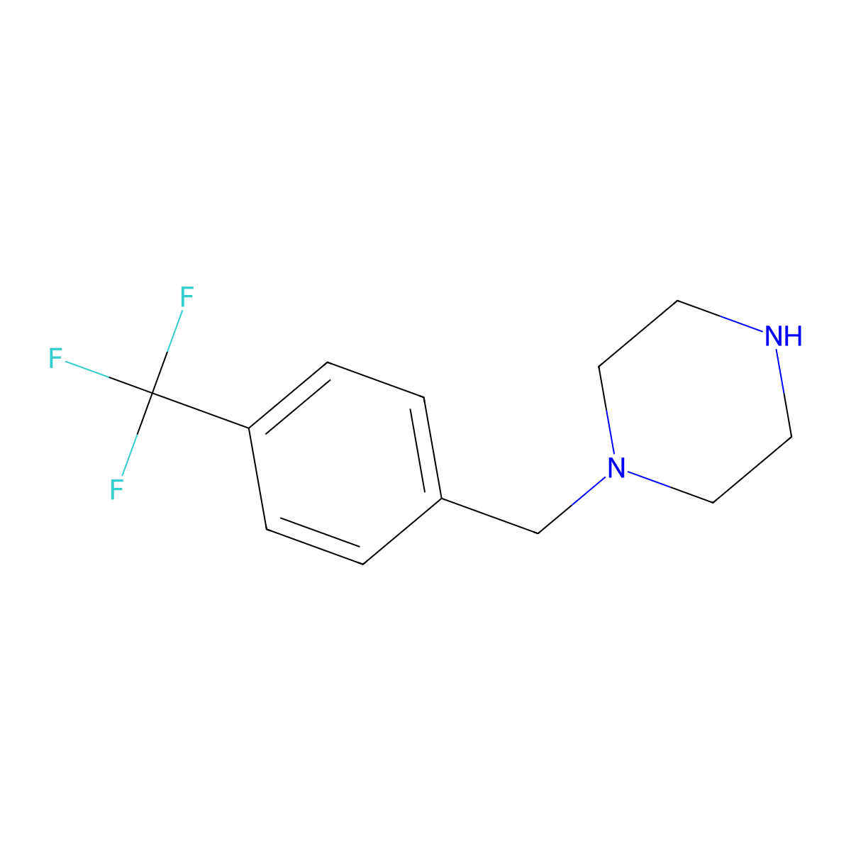 1-[4-(Trifluoromethyl)benzyl]piperazine molecular structure, CAS 107890-32-4