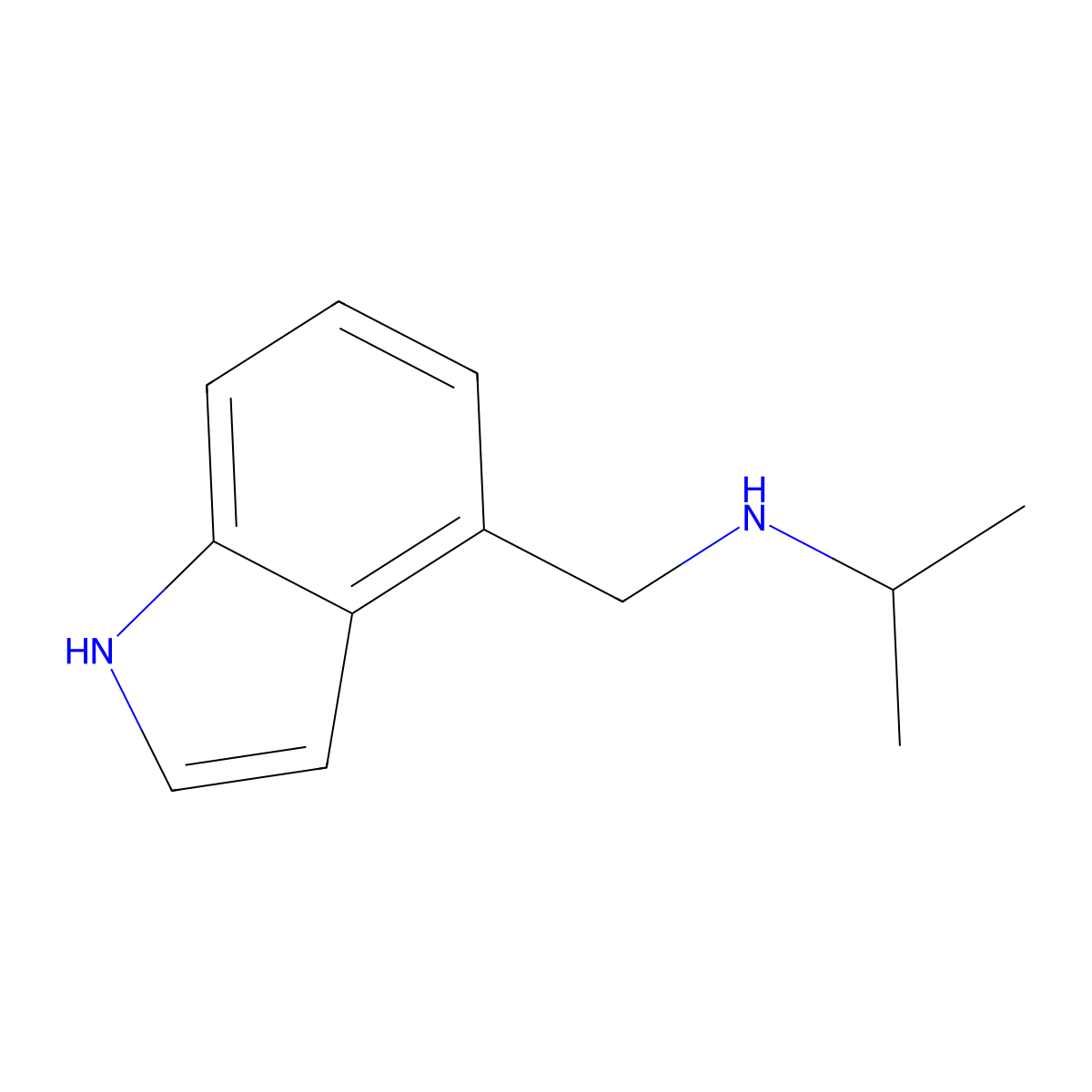 (1H-indol-4-ylmethyl)(propan-2-yl)amine molecular structure, CAS 1079-48-7
