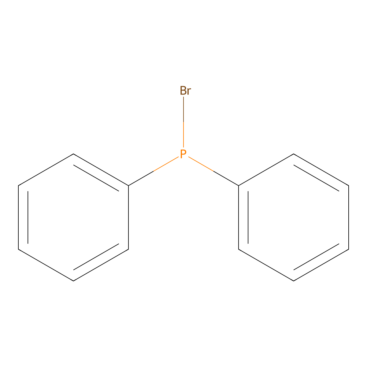 Bromodiphenylphosphine molecular structure, CAS 1079-65-8
