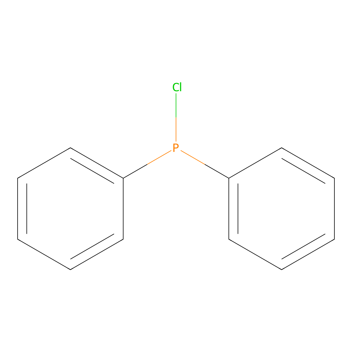 Chlorodiphenylphosphine molecular structure, CAS 1079-66-9