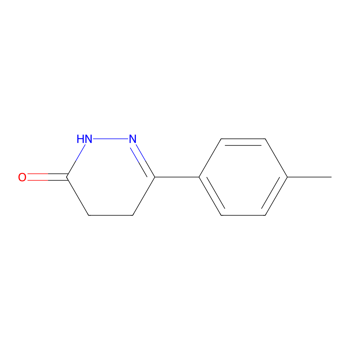 6-(4-Methylphenyl)-2,3,4,5-tetrahydropyridazin-3-one molecular structure, CAS 1079-72-7