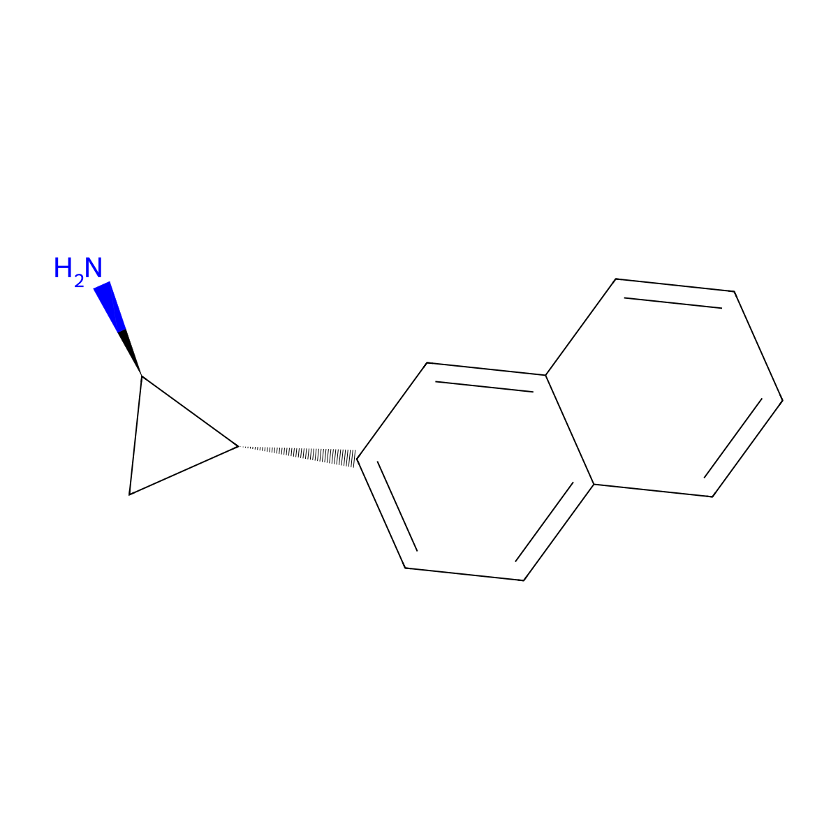 rac-(1R,2S)-2-(naphthalen-2-yl)cyclopropan-1-amine molecular structure, CAS 1079-81-8