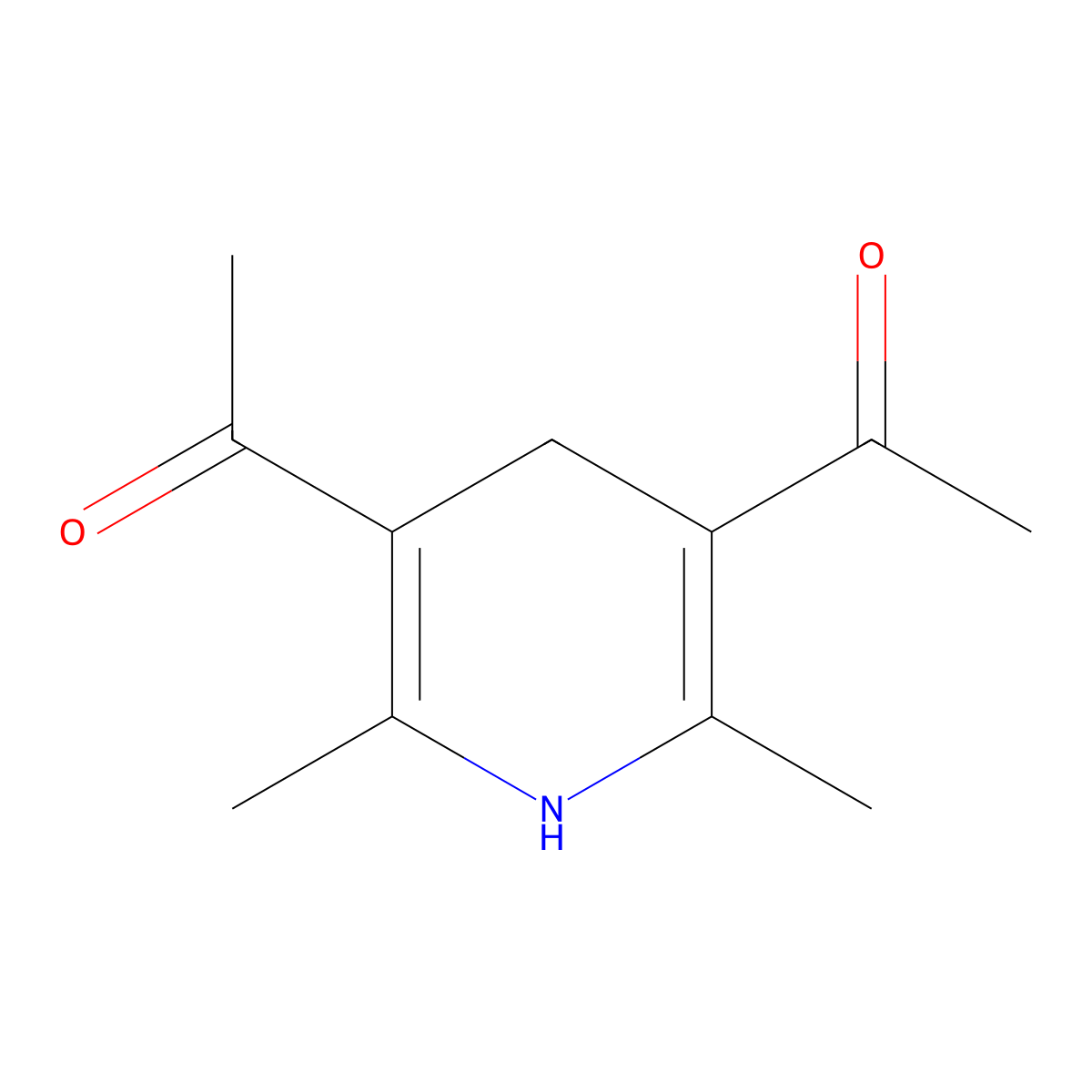 3,5-Diacetyl-1,4-dihydrolutidine molecular structure, CAS 1079-95-4