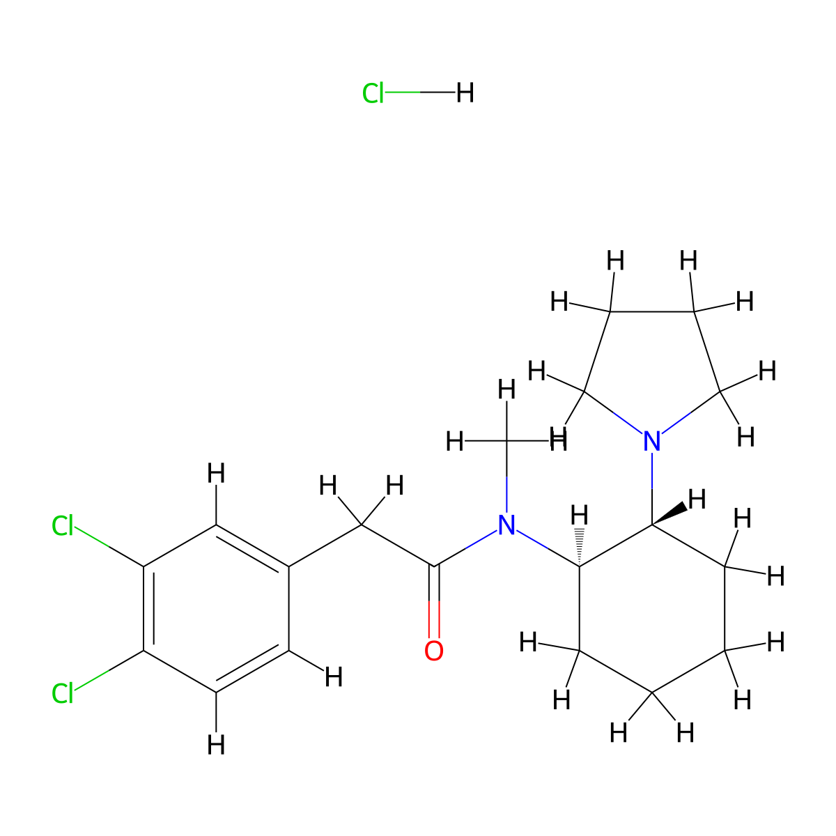 (+)-U-50488 hydrochloride molecular structure, CAS 107902-84-1