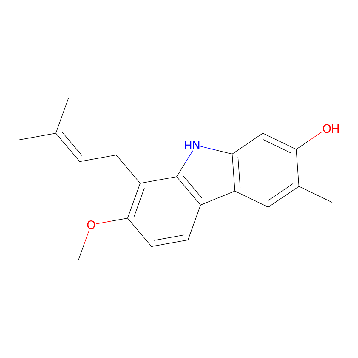 Isomurrayafoline B molecular structure, CAS 107903-15-1