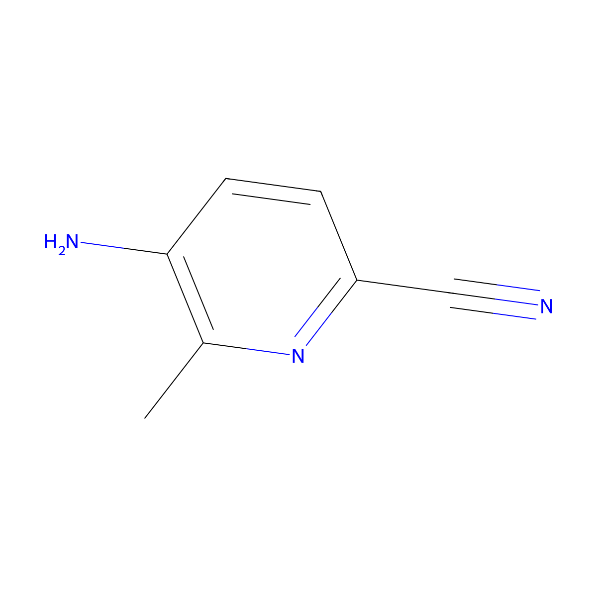 5-Amino-6-methylpicolinonitrile molecular structure, CAS 1079054-78-6