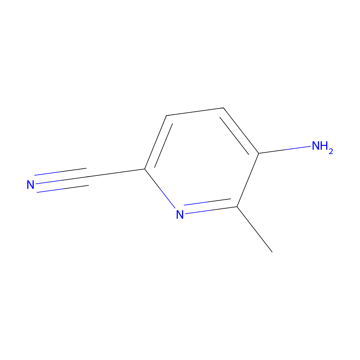 5-Amino-6-methylpicolinonitrile molecular structure, CAS 1079054-78-6