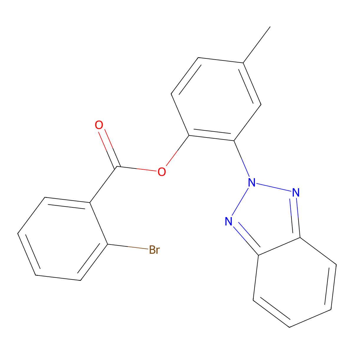 [2-(Benzotriazol-2-yl)-4-methylphenyl] 2-bromobenzoate molecular structure, CAS 107909-81-9
