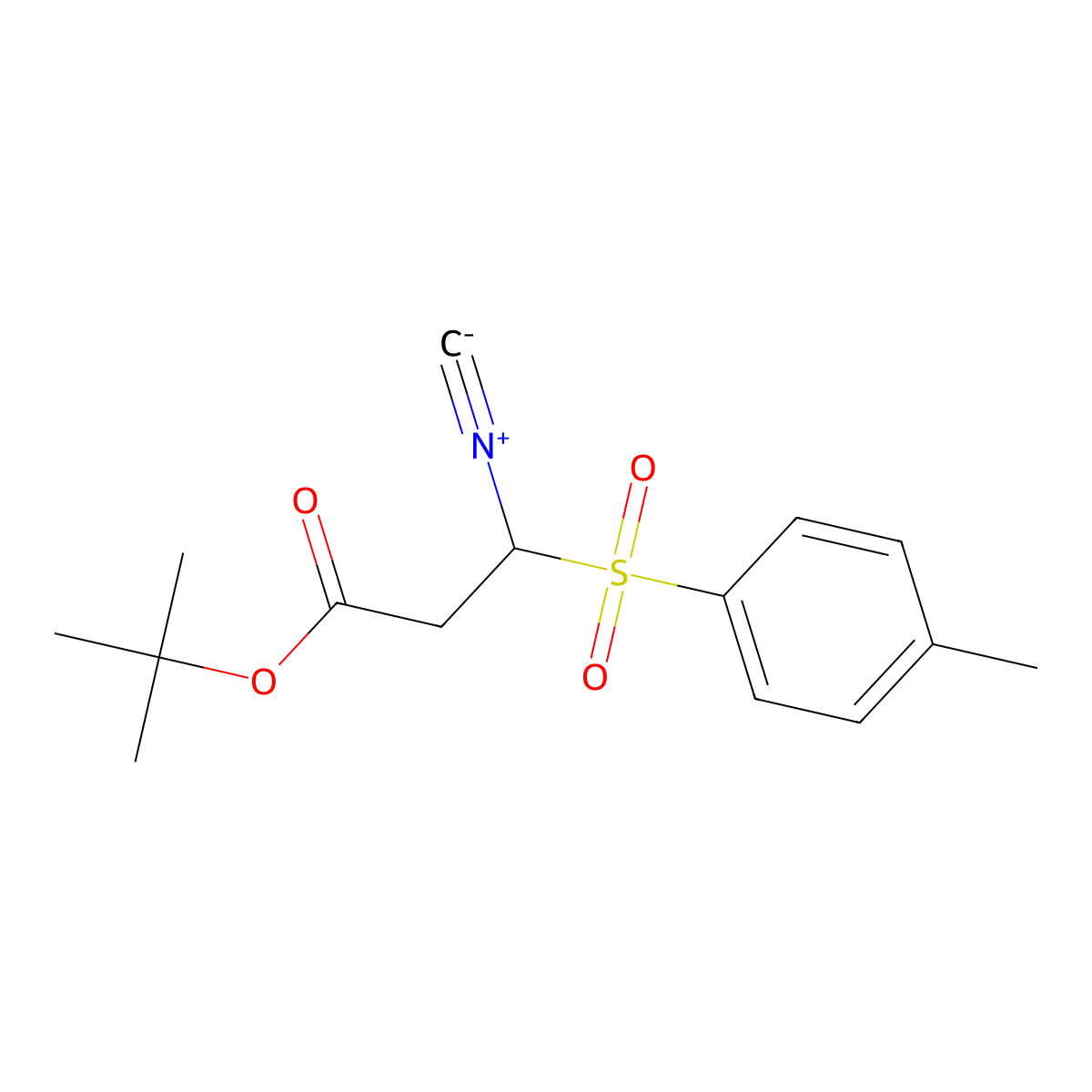 tert-Butyl-3-isocyano-3-tosylpropanoate molecular structure, CAS 107914-00-1