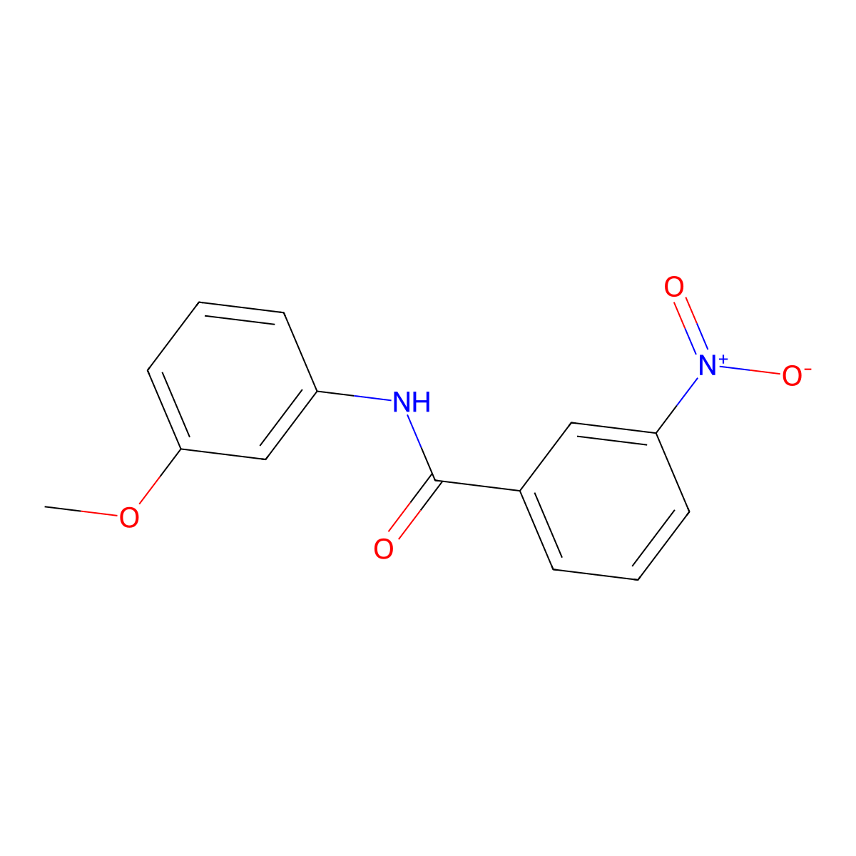 N-(3-methoxyphenyl)-3-nitrobenzamide molecular structure, CAS 107915-06-0