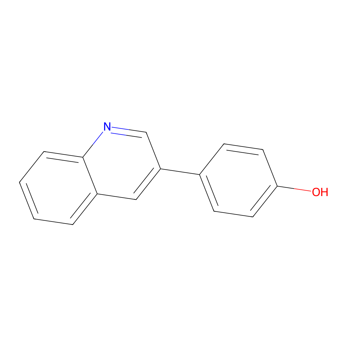 4-Quinolin-3-ylphenol molecular structure, CAS 107915-36-6