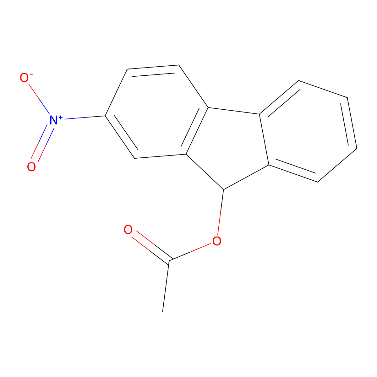 9-Acetoxy-2-nitrofluorene molecular structure, CAS 107915-53-7