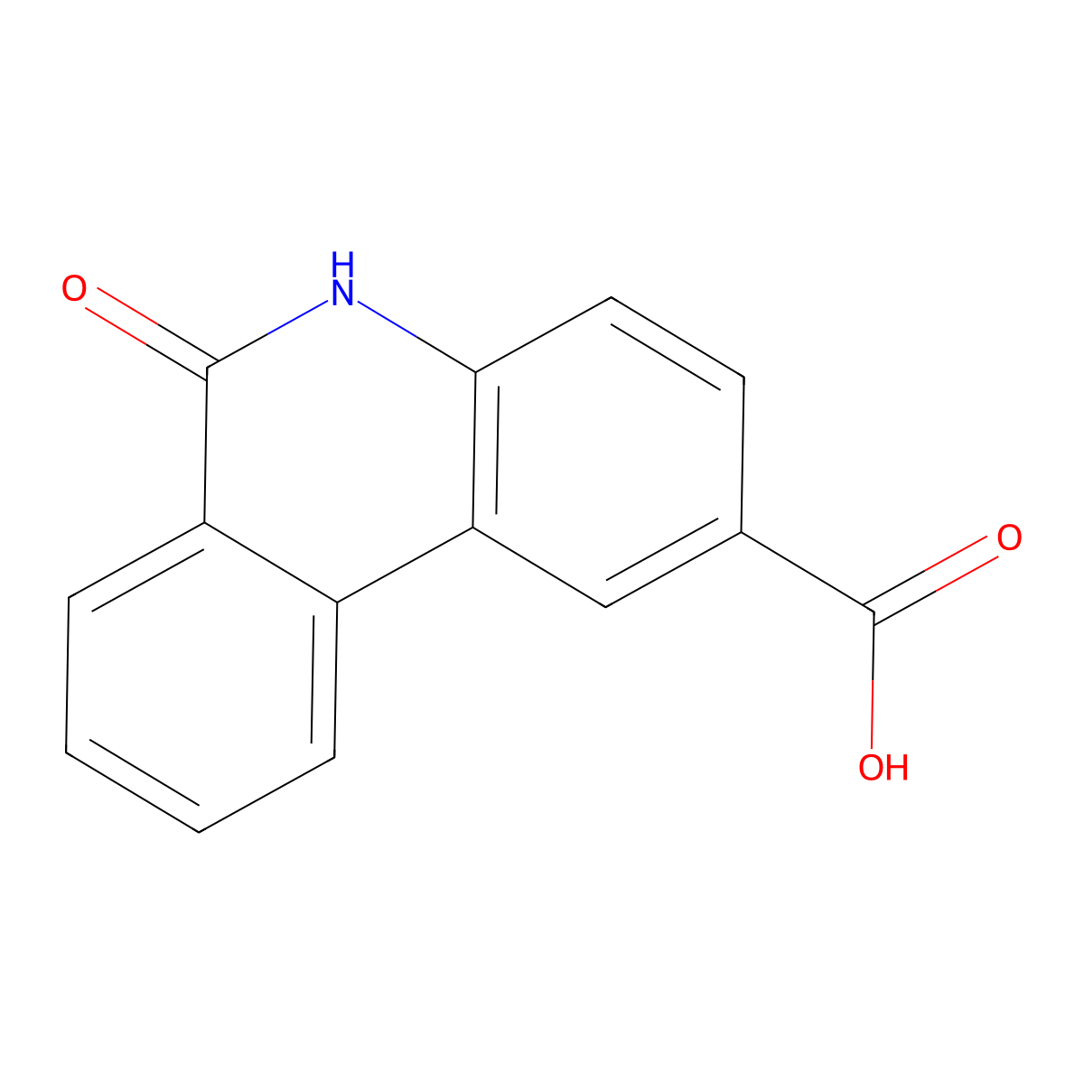6-Oxo-5,6-dihydrophenanthridine-2-carboxylic acid molecular structure, CAS 107917-50-0