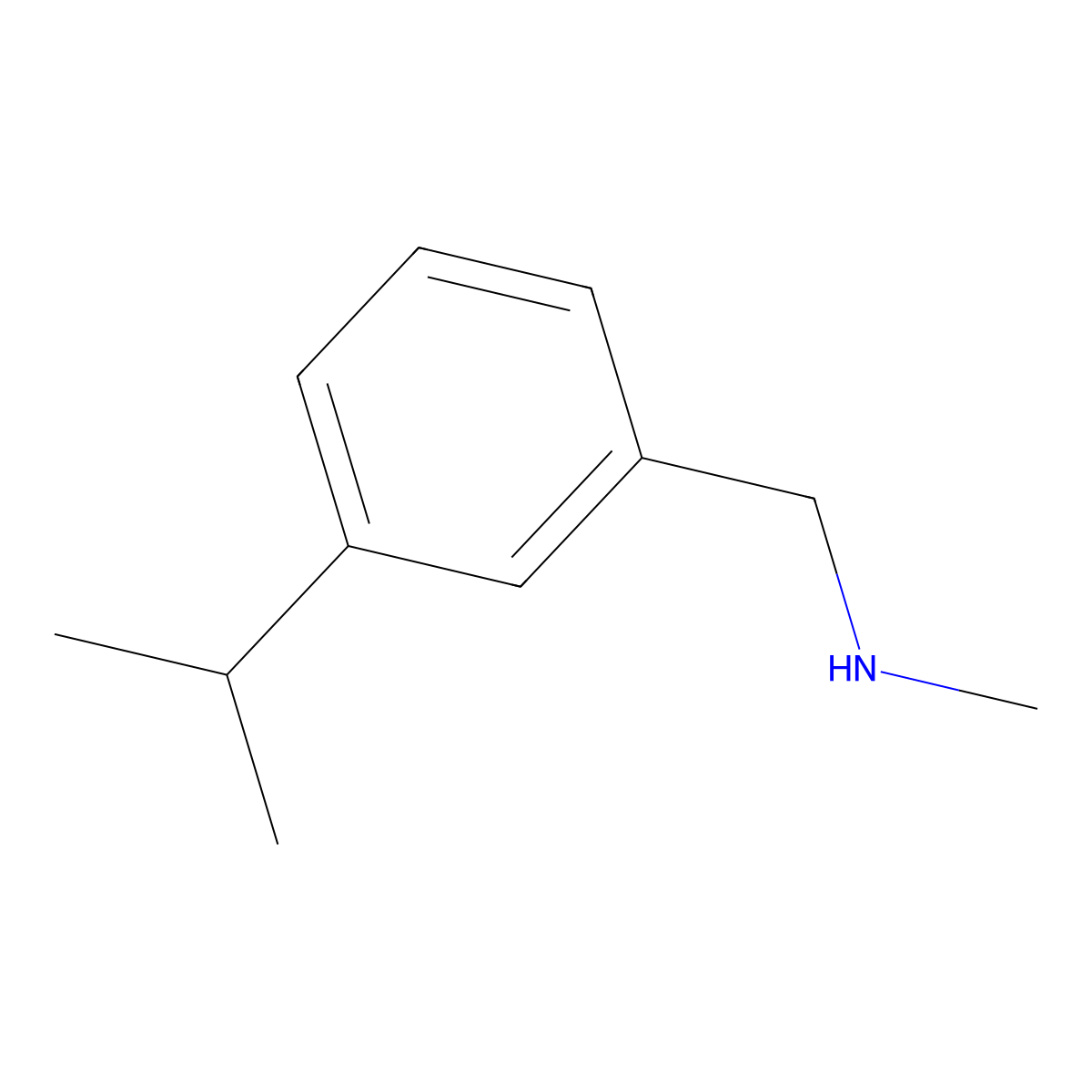 Methyl({[3-(propan-2-yl)phenyl]methyl})amine molecular structure, CAS 1079178-96-3
