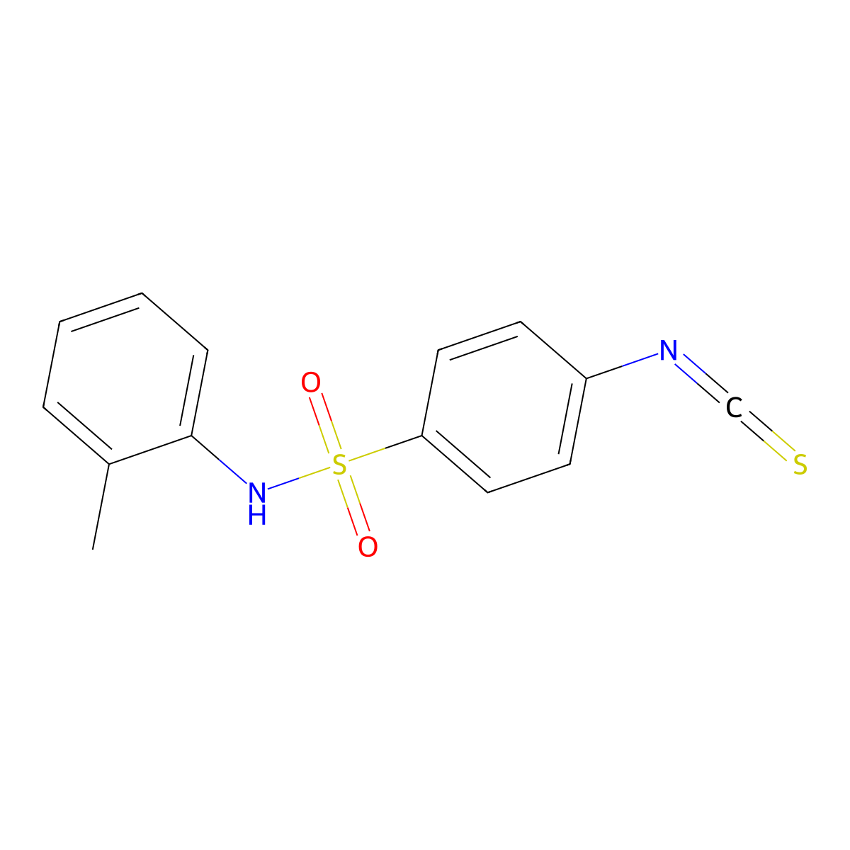 4-isothiocyanato-N-(2-methylphenyl)benzenesulfonamide molecular structure, CAS 107920-20-7