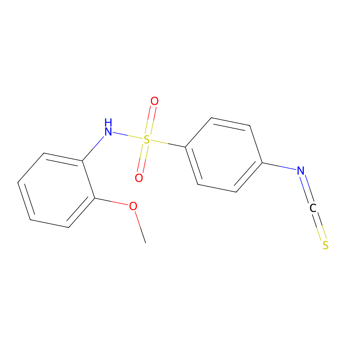 4-isothiocyanato-N-(2-methoxyphenyl)benzenesulfonamide molecular structure, CAS 107920-32-1