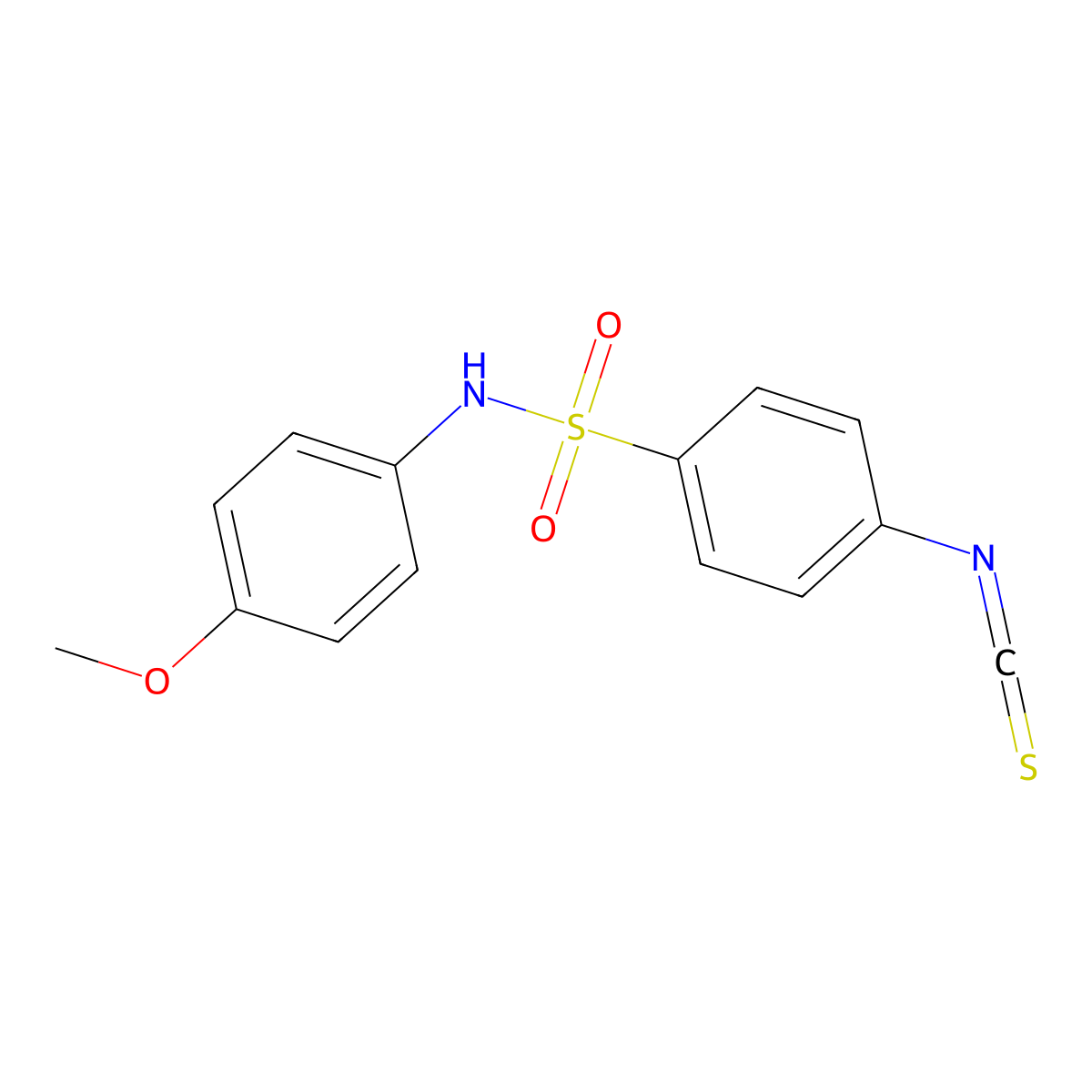 4-isothiocyanato-N-(4-methoxyphenyl)benzenesulfonamide molecular structure, CAS 107922-16-7