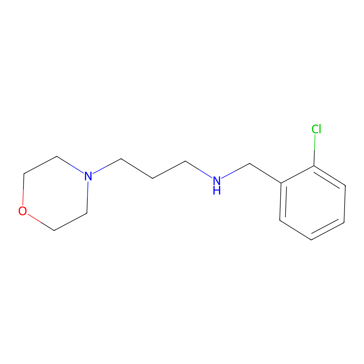 (2-Chloro-benzyl)-(3-morpholin-4-yl-propyl)-amine molecular structure, CAS 107922-87-2