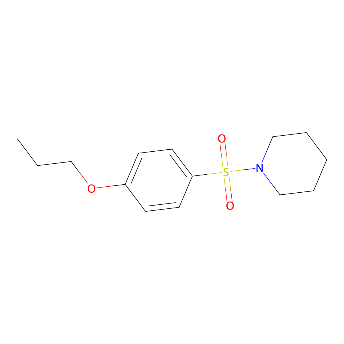 1-(4-Propoxyphenyl)sulfonylpiperidine molecular structure, CAS 107924-00-5