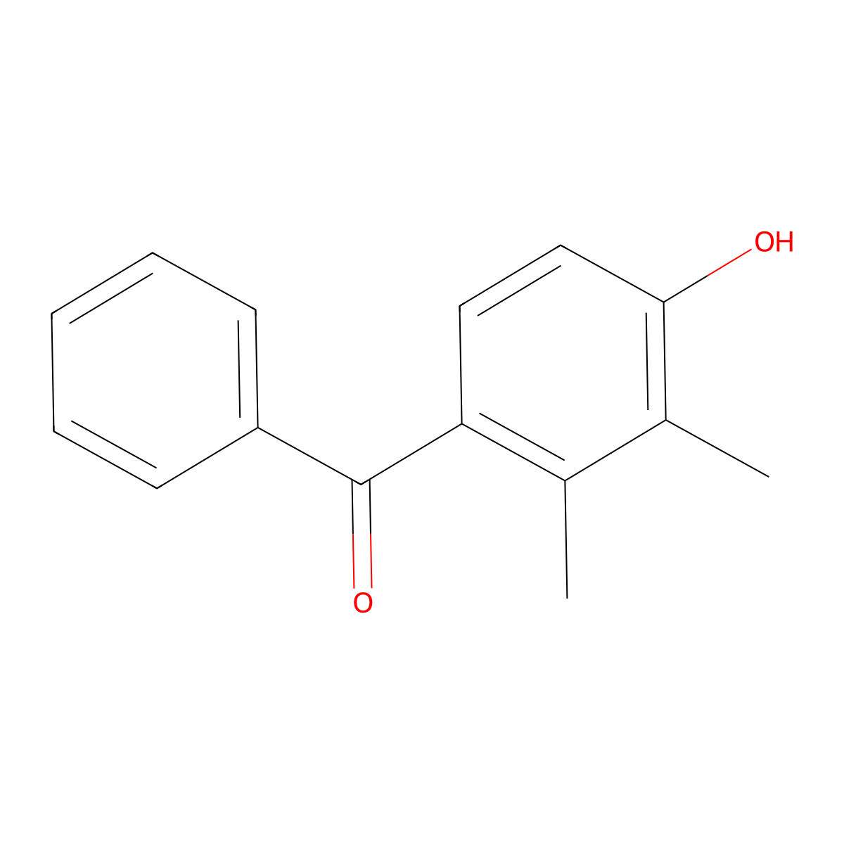 4-Benzoyl-2,3-dimethylphenol molecular structure, CAS 107931-09-9