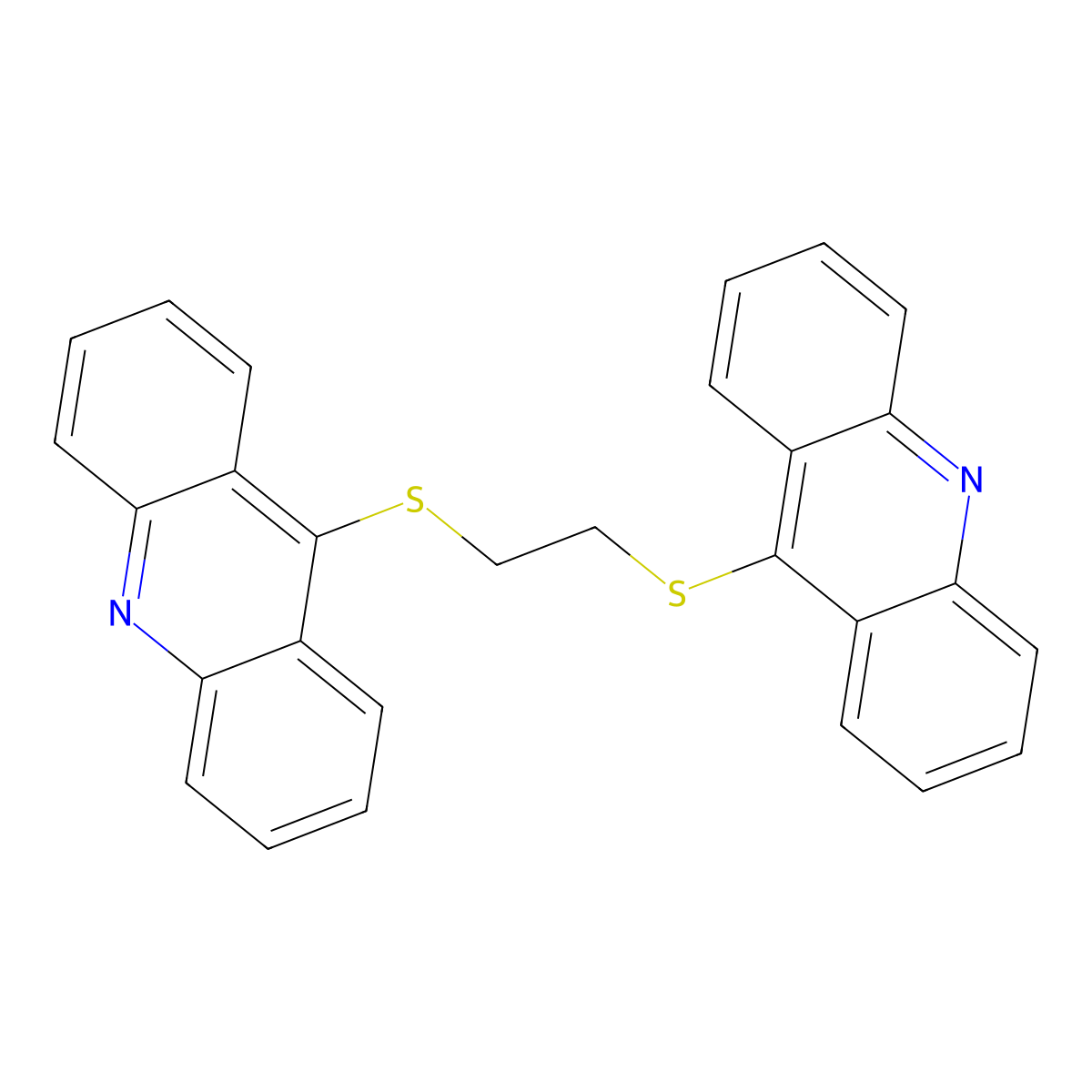 9-(2-Acridin-9-ylsulfanylethylsulfanyl)acridine molecular structure, CAS 107931-63-5
