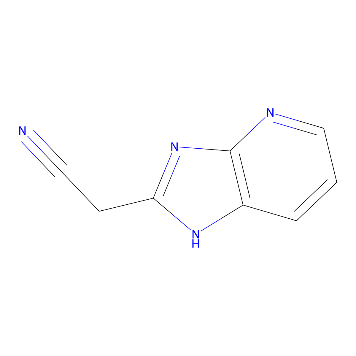 2-Cyanomethylimidazo(4,5-b)pyridine molecular structure, CAS 107932-97-8