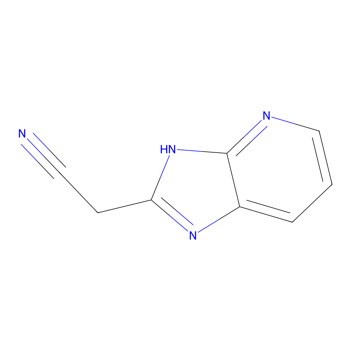 2-Cyanomethylimidazo(4,5-b)pyridine molecular structure, CAS 107932-97-8
