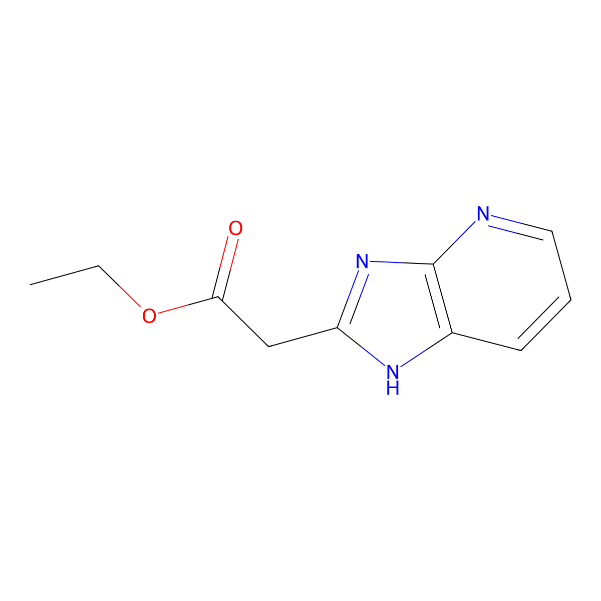 ethyl 2-{3H-imidazo[4,5-b]pyridin-2-yl}acetate molecular structure, CAS 107932-98-9