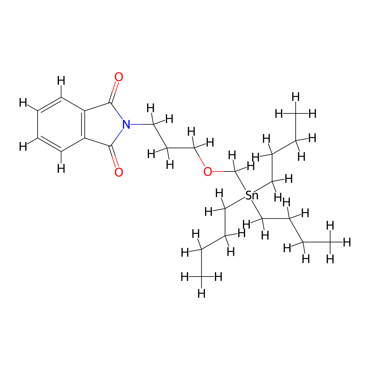 2-(3-((Tributylstannyl)methoxy)propyl)isoindoline-1,3-dione molecular structure, CAS 1079333-56-4