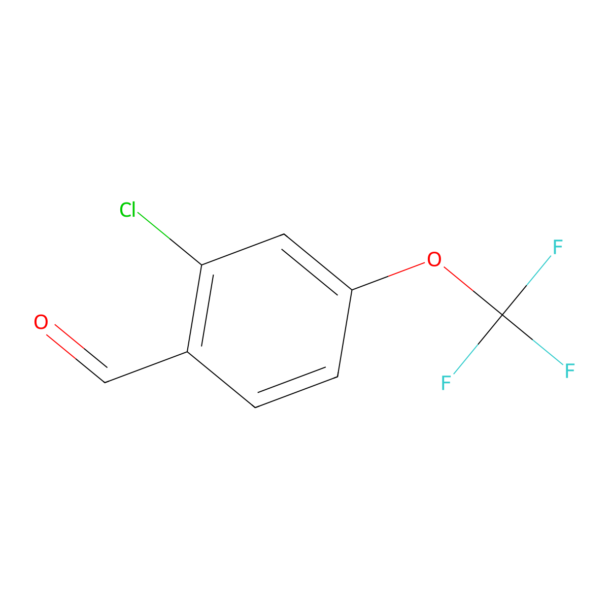 2-Chloro-4-(trifluoromethoxy)benzaldehyde molecular structure, CAS 1079351-20-4