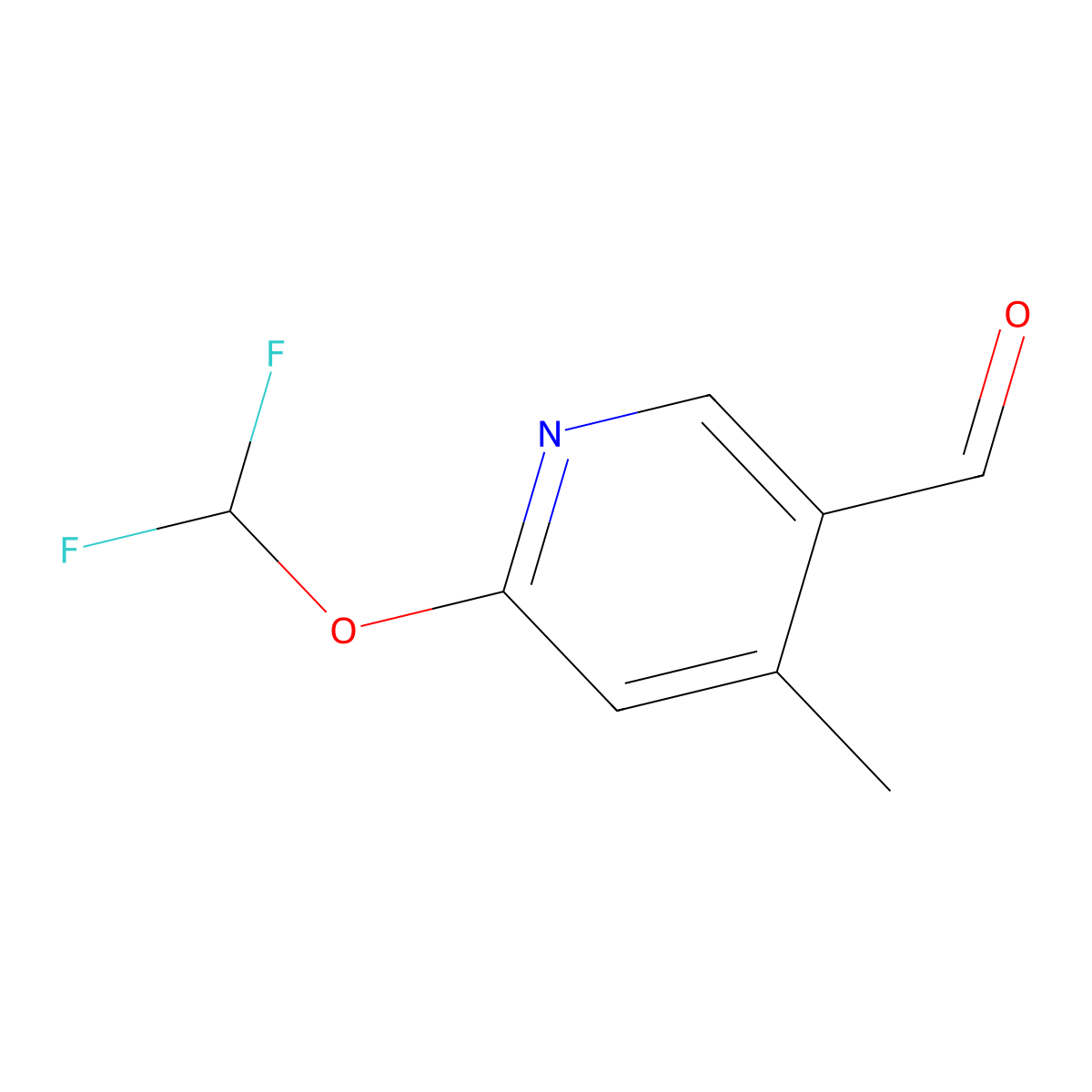 6-(Difluoromethoxy)-4-methylnicotinaldehyde molecular structure, CAS 1079352-17-2