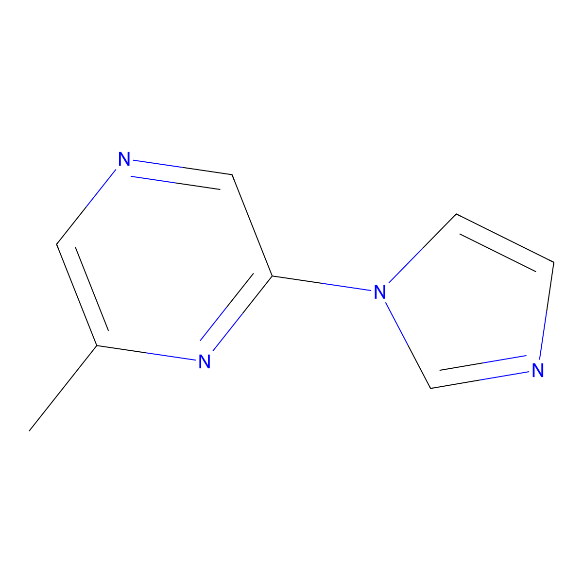 2-(1H-Imidazol-1-yl)-6-methylpyrazine molecular structure, CAS 1079362-62-1