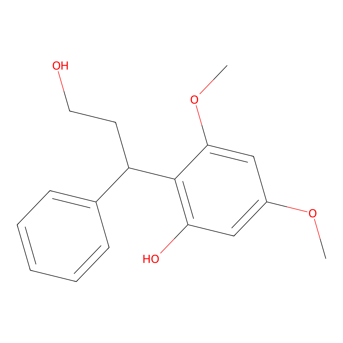 2-(3-Hydroxy-1-phenylpropyl)-3,5-dimethoxyphenol molecular structure, CAS 1079366-50-9