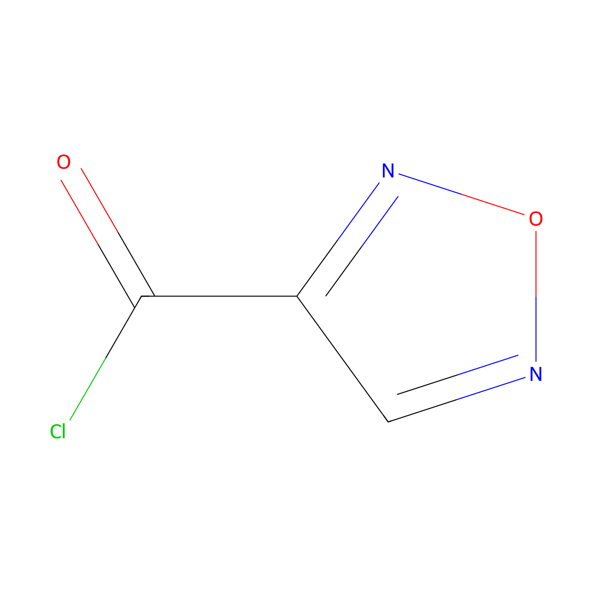 1,2,5-Oxadiazole-3-carbonyl chloride molecular structure, CAS 1079401-91-4