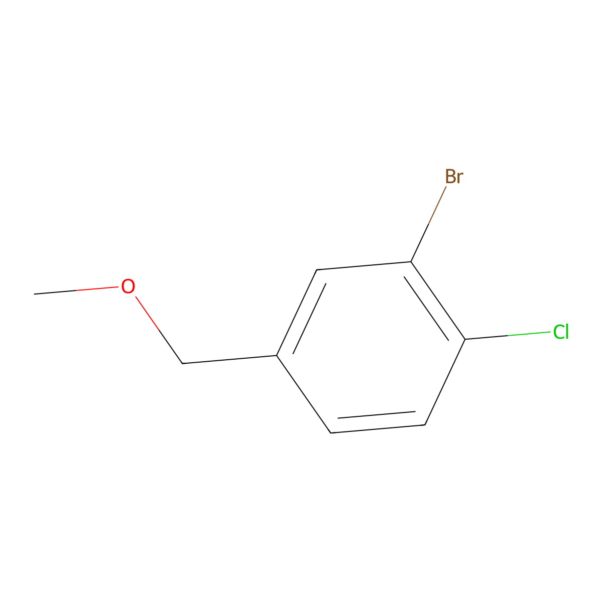 2-Bromo-1-chloro-4-methoxymethyl-benzene molecular structure, CAS 1079402-21-3
