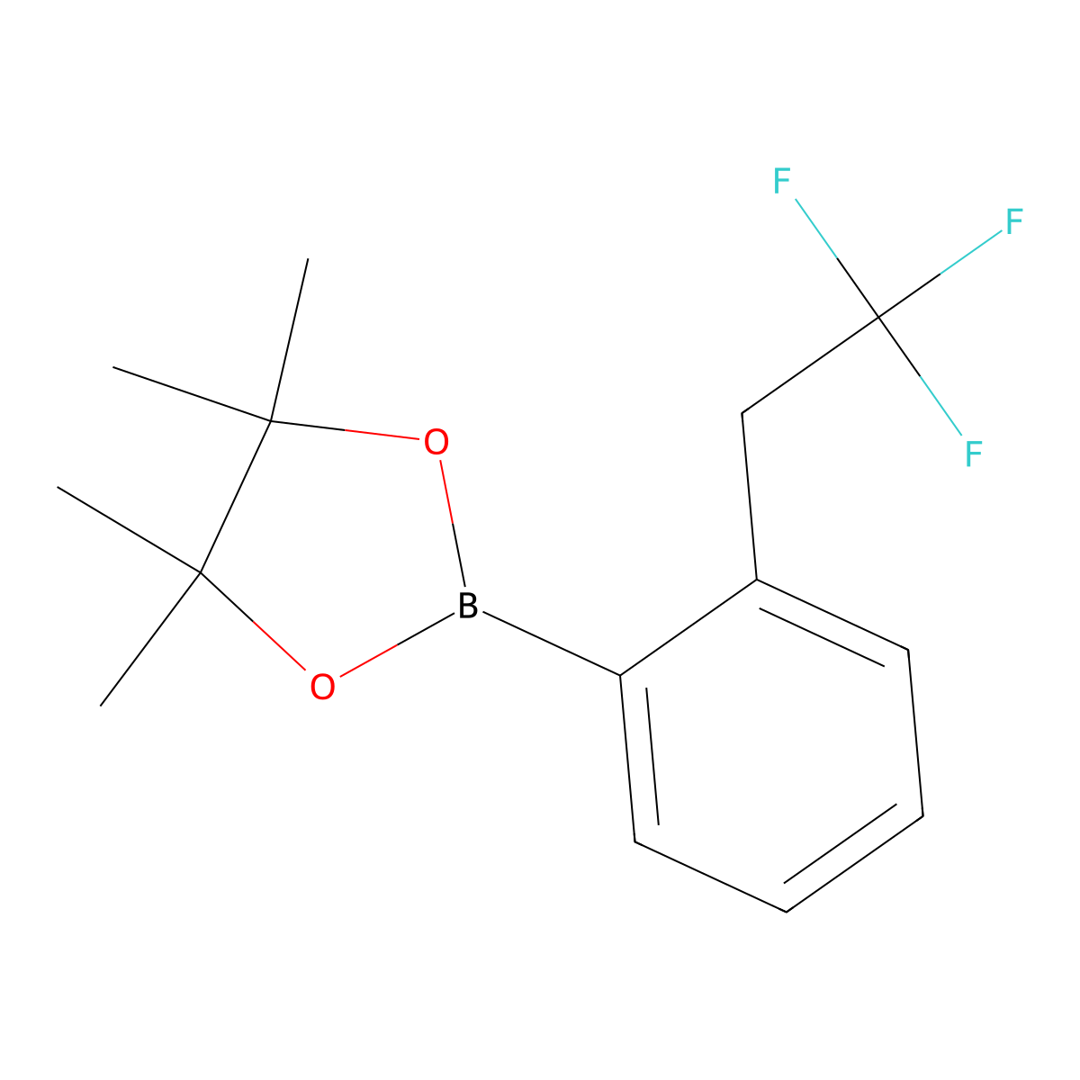 4,4,5,5-Tetramethyl-2-[2-(2,2,2-trifluoroethyl)phenyl]-1,3,2-dioxaborolane molecular structure, CAS 1079402-24-6