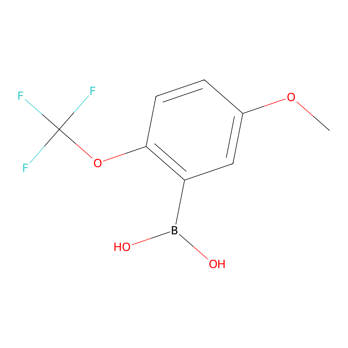 5-Methoxy-2-(trifluoromethoxy)phenylboronic acid molecular structure, CAS 1079402-25-7