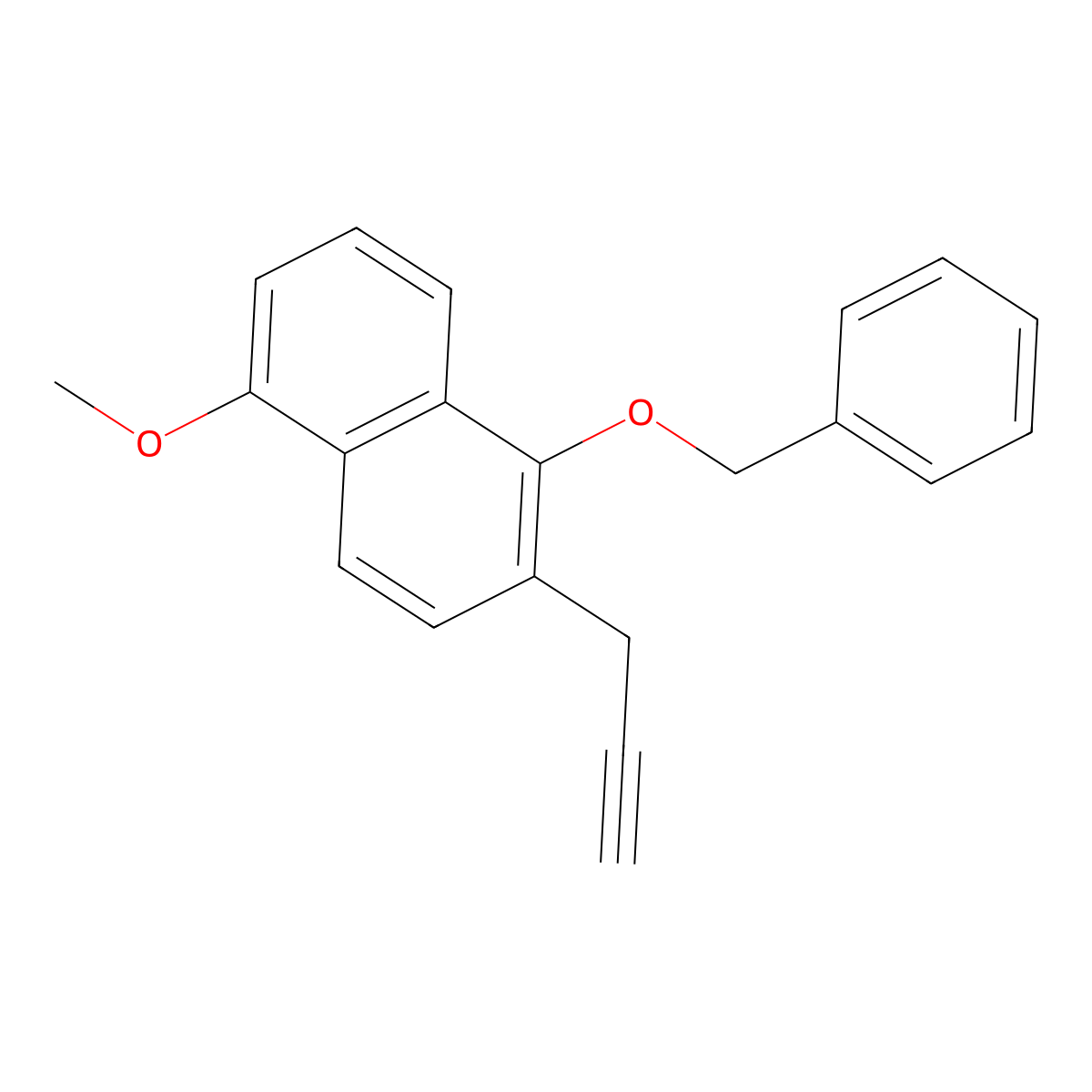 1-(Benzyloxy)-5-methoxy-2-(prop-2-yn-1-yl)naphthalene molecular structure, CAS 107941-41-3