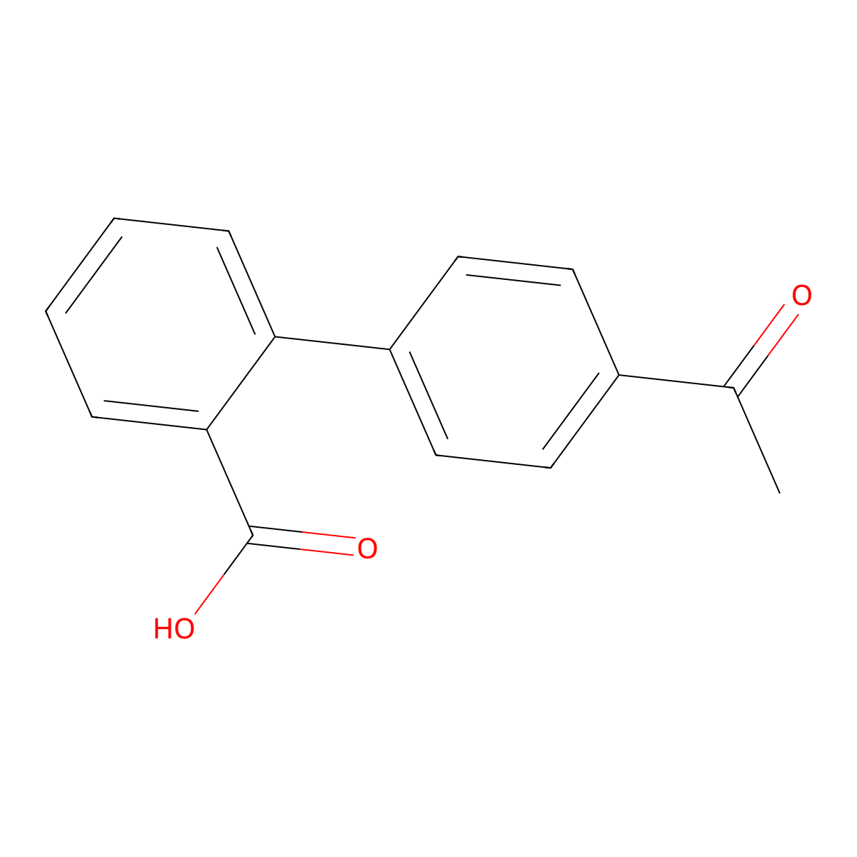 2-(4-Acetylphenyl)benzoic acid molecular structure, CAS 107942-87-0