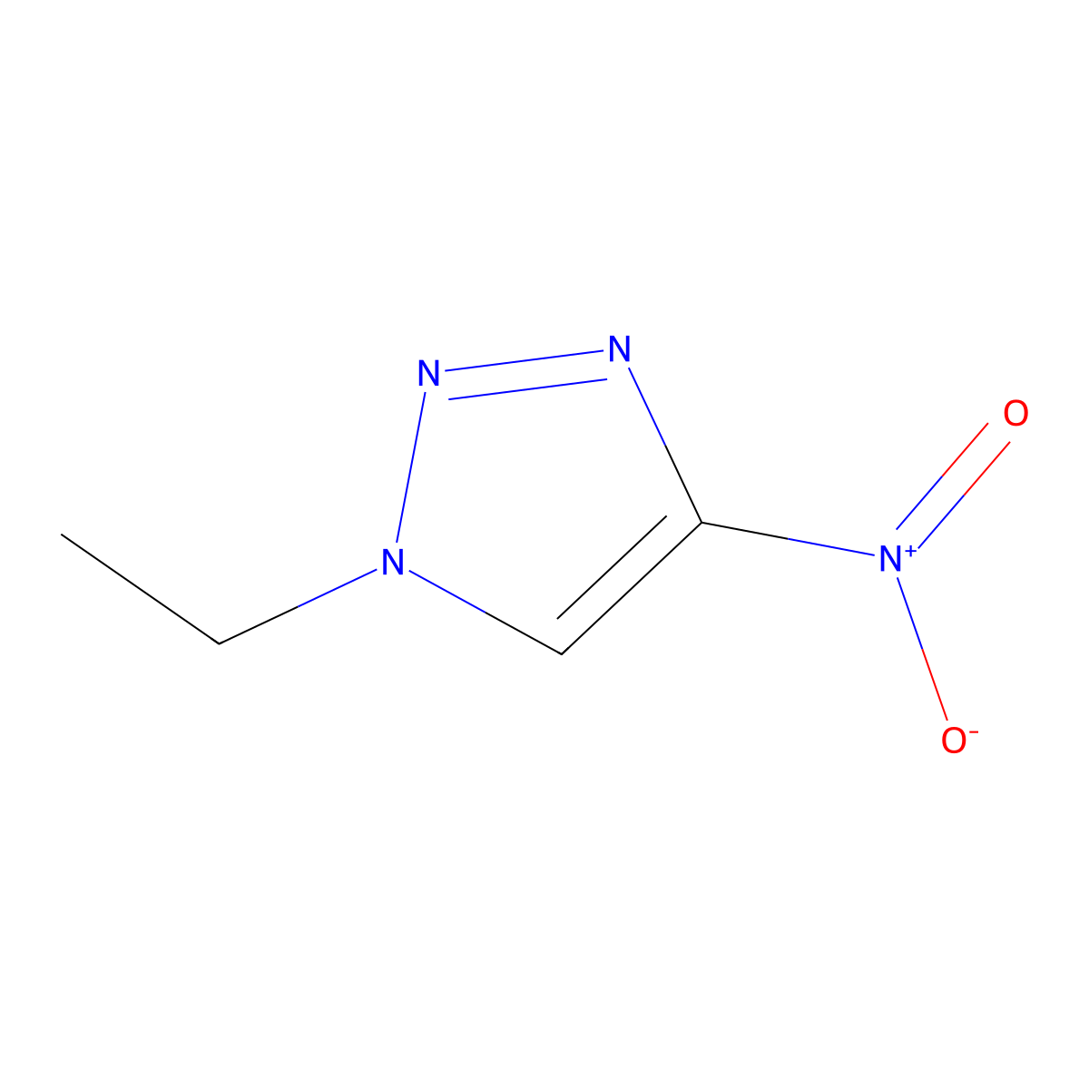 1-Ethyl-4-nitro-1H-1,2,3-triazole molecular structure, CAS 107945-67-5