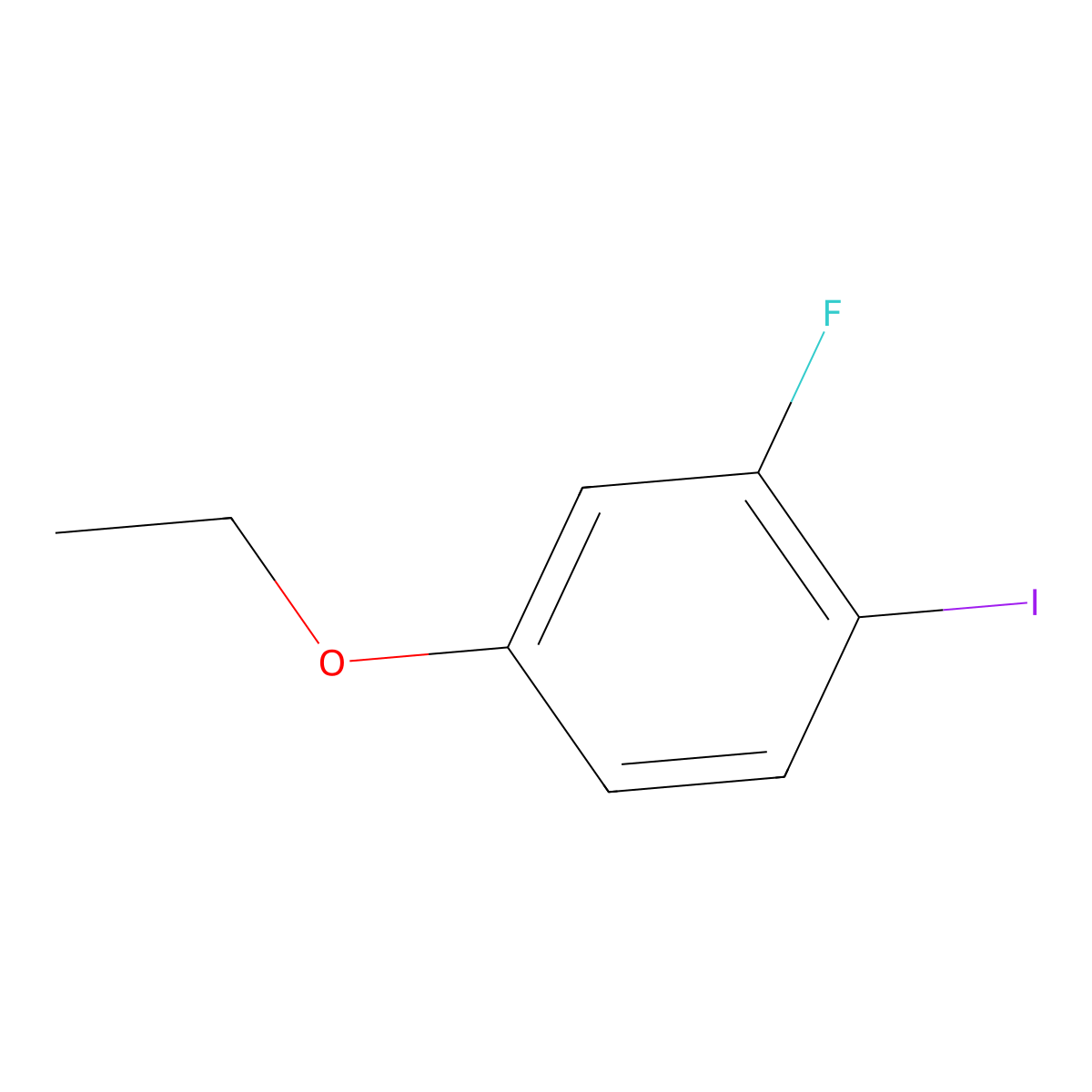 4-Ethoxy-2-fluoro-1-iodobenzene molecular structure, CAS 107956-57-0