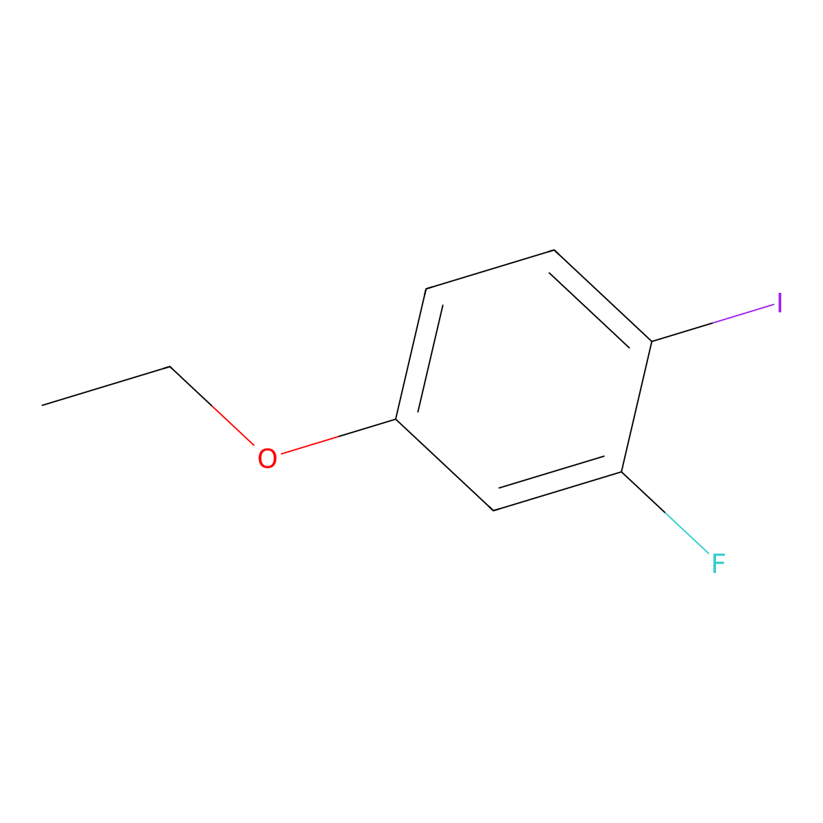 4-Ethoxy-2-fluoro-1-iodobenzene molecular structure, CAS 107956-57-0