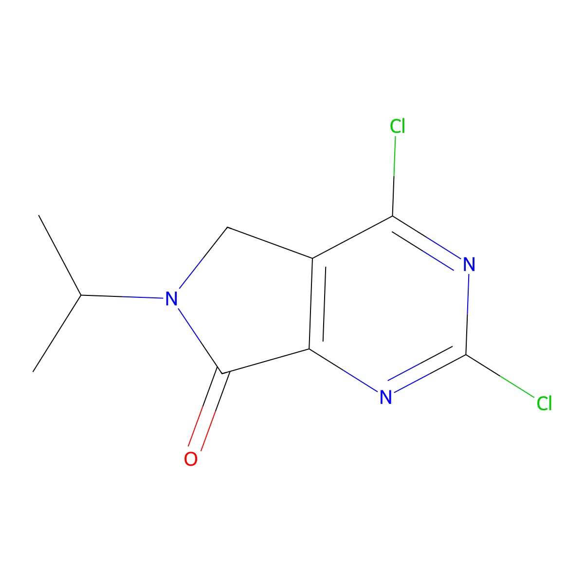2,4-dichloro-6-(propan-2-yl)-5H,6H,7H-pyrrolo[3,4-d]pyrimidin-7-one molecular structure, CAS 1079649-94-7