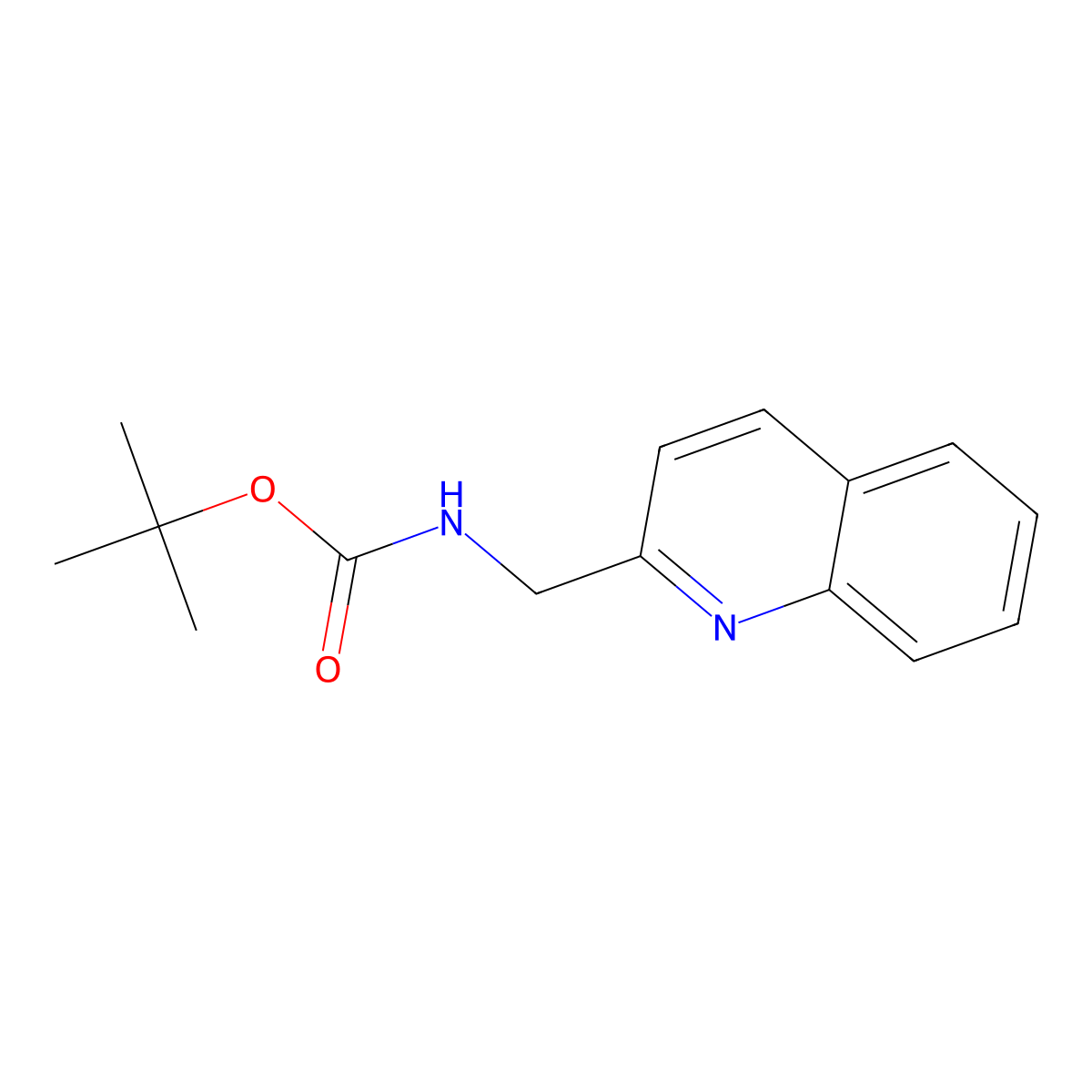 Tert-butyl (quinolin-2-ylmethyl)carbamate molecular structure, CAS 1079651-06-1